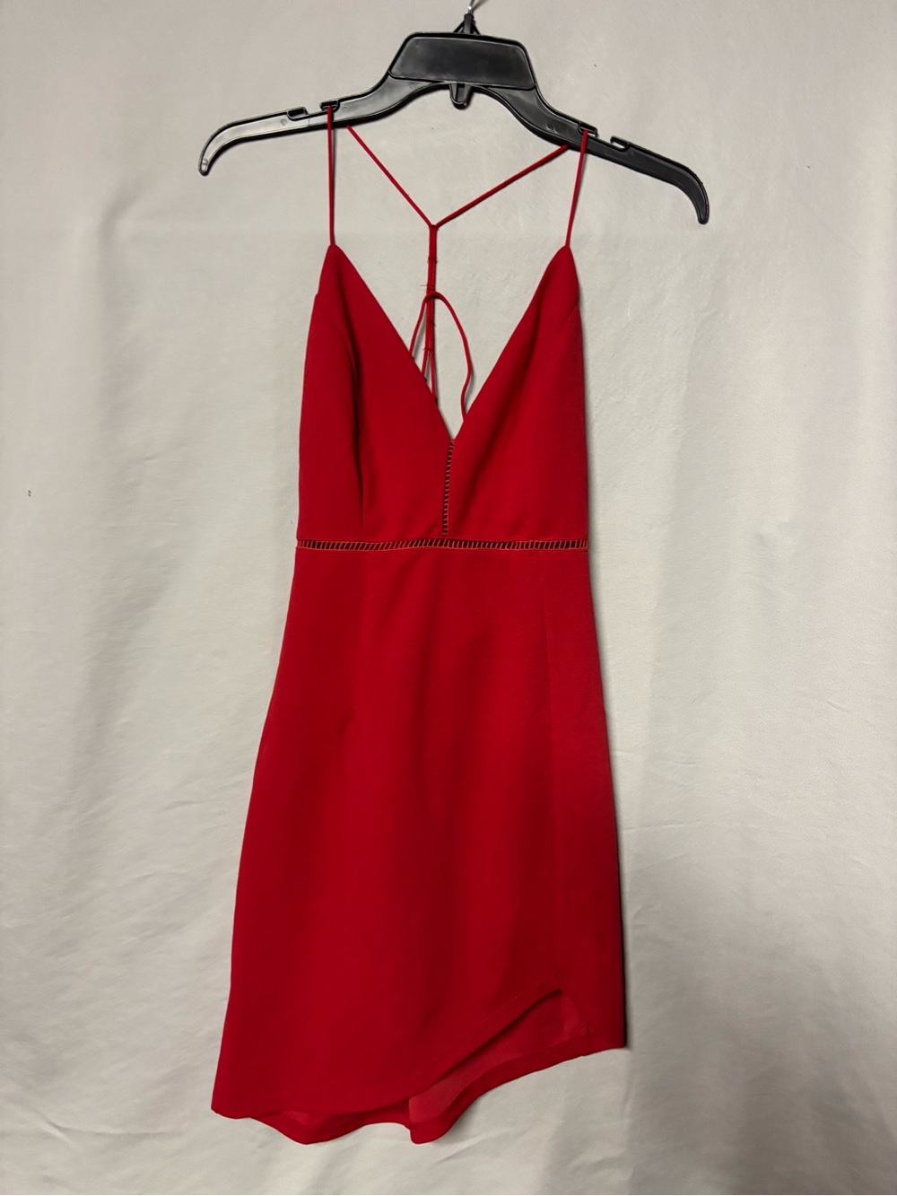 Hello Molly Red Spaghetti-Strap V-Neck Mini Dress